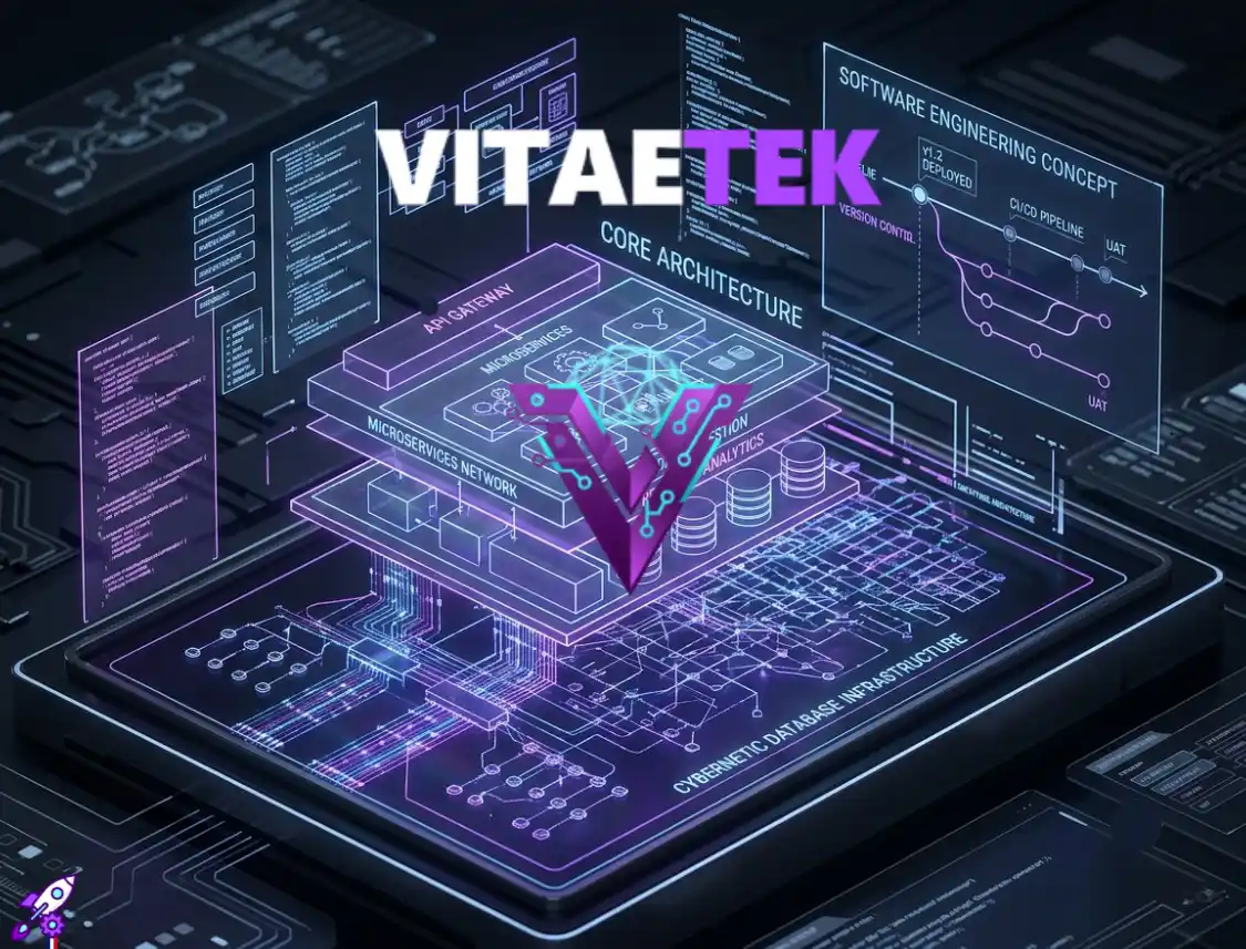 Structure logicielle et architecture cybernétique VitaeTek coordonnant l'écosystème d'IA